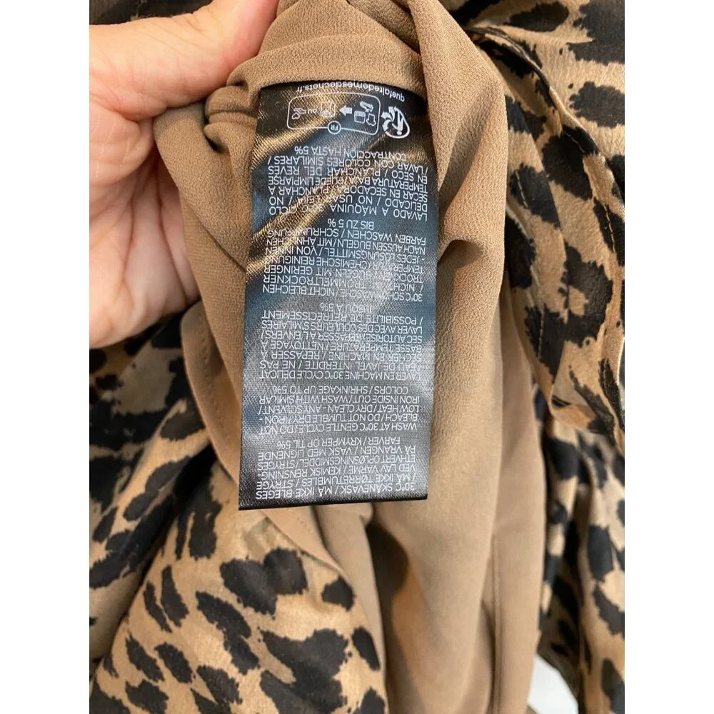 Baum Und Pferdgarten Women's Agnel Dress Leopard Print Size 34 XS Flare Hem NWT - Picture 6 of 7